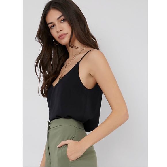 Black V-Neck Camisole Top - Picture 2 of 9